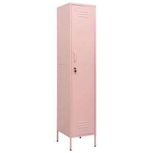 vidaXL Armoire &agrave; casiers Rose 35x46x180 cm Acier