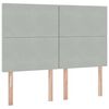 vidaXL Lit avec rangement et matelas Gris clair 140 x 200 cm Velours