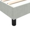 vidaXL Sommier à lattes de lit et matelas gris clair 160x210cm velours