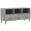 vidaXL Meuble TV gris b&eacute;ton 102x36x50 cm bois d'ing&eacute;nierie
