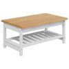 VidaXL Table basse EKAI Blanc 100 x 60 x 45,5 cm Bois de pin massif