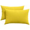 vidaXL Coussins de canap&eacute; 2 pc tissu Jaune clair 60 x 40 cm