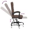 vidaXL Fauteuil de massage inclinable de bureau Marron Similicuir