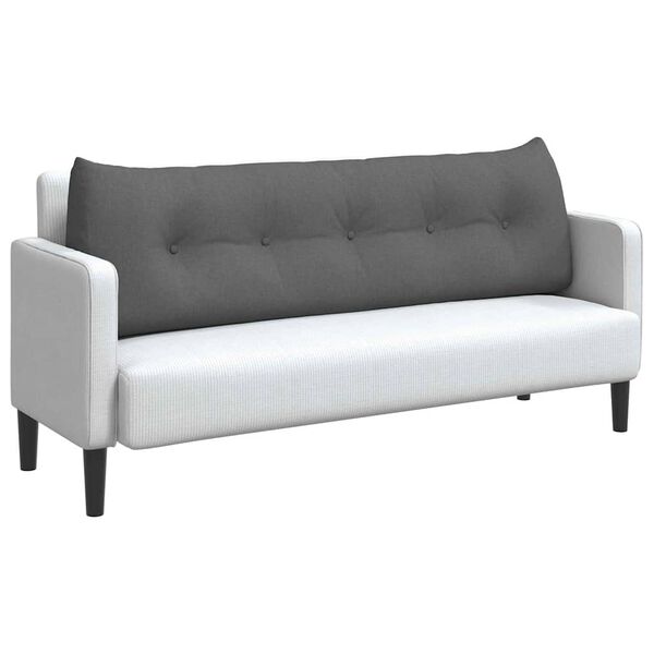 vidaXL Coussin de Dos Gris fonc&eacute; 160 x 24 x 50 cm tissu