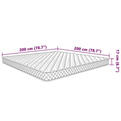 vidaXL Matelas en mousse à mémoire de forme blanc 200x200x17 cm