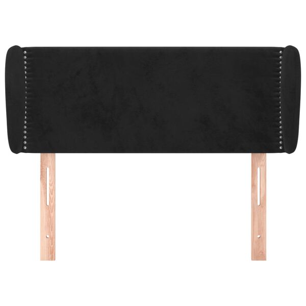 vidaXL T&ecirc;te de lit avec oreilles Noir 83x23x78/88 cm Velours