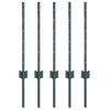 vidaXL Poteau de cl&ocirc;ture ench&acirc;ss&eacute; 5 pc Vert 100 cm