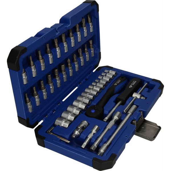 BRILLIANT TOOLS Jeu de douilles de 1/4" 45 pcs Acier
