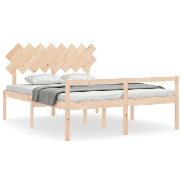 vidaXL Lit pour personne âgée sans matelas 160x200 cm bois massif