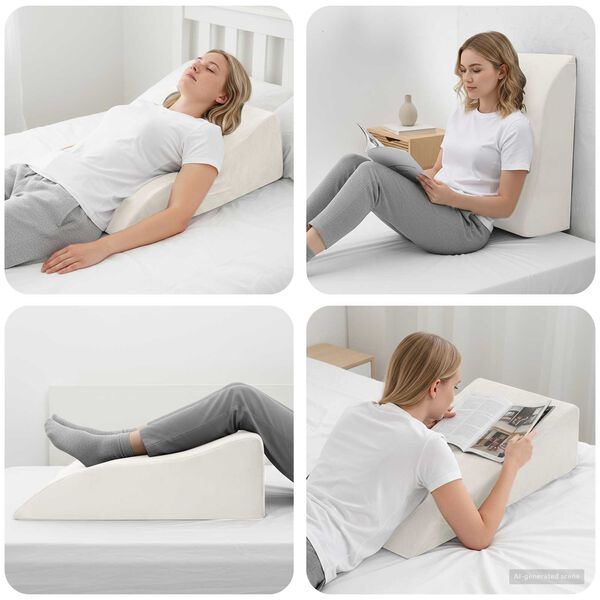 vidaXL Coussin pour jambes Blanc 68 x 40 x 18 cm