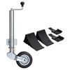 vidaXL Roue de cric de remorque 60 mm avec cales de roue