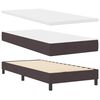 vidaXL Lit &agrave; ressorts avec matelas Marron fonc&eacute; 200 x 100 cm Polyester