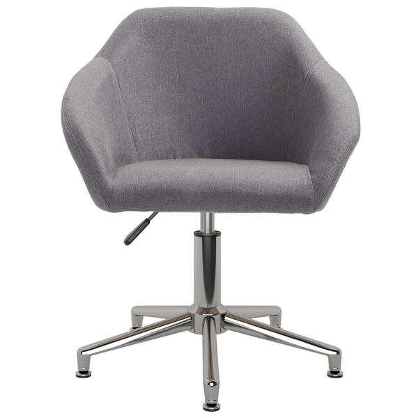 vidaXL Chaises pivotantes &agrave; manger lot de 6 gris clair tissu