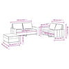 vidaXL Ensemble de canapés 3 pcs avec coussins Gris foncé Tissu