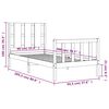 vidaXL Cadre de lit sans matelas blanc 90x200 cm bois de pin massif