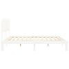 vidaXL Cadre de lit sans matelas blanc 200x200 cm bois massif de pin