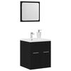 vidaXL Ensemble de meubles salle de bain 2 pcs ch&ecirc;ne noir