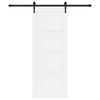 vidaXL Porte coulissante ORKDAL Blanc 78 x 202 cm Pin massif