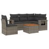 vidaXL Salon de jardin 6 pcs avec coussins gris r&eacute;sine tress&eacute;e