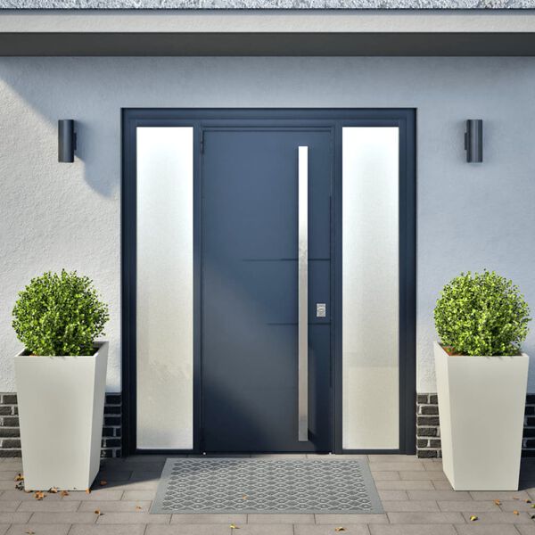 vidaXL Jardini&egrave;res 2 pcs blanc 45x45x75 cm acier