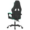 vidaXL Chaise de jeu pivotante Noir et vert Similicuir