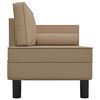 vidaXL Chaise longue avec coussins et traversin cappuccino similicuir