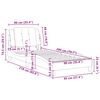 vidaXL Cadre de lit sans matelas Zadar gris 90x200 cm similicuir