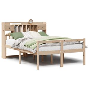 vidaXL Lit biblioth&egrave;que sans matelas 140x200 cm bois massif de pin