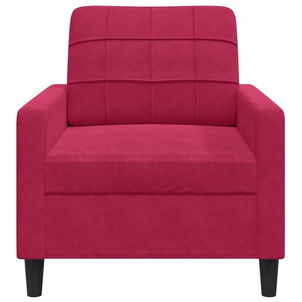 vidaXL Fauteuil Rouge bordeaux 60 cm Velours