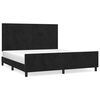 vidaXL Cadre de lit sans matelas noir 160x200 cm velours