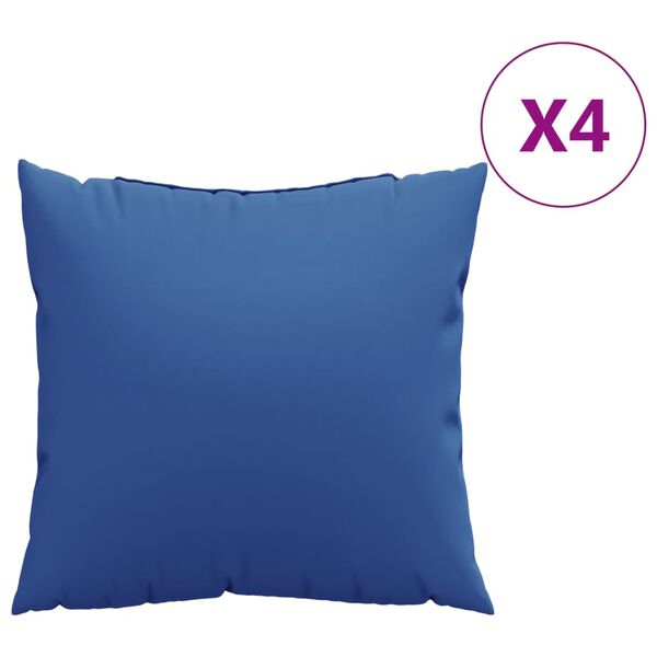 vidaXL Coussins d&eacute;coratifs lot de 4 bleu royal 50x50 cm tissu