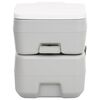 vidaXL Toilette de camping portable gris et blanc 20+10 L PEHD