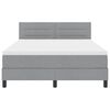 vidaXL Lit &agrave; ressorts avec matelas Gris clair 140 x 190 cm tissu