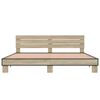 vidaXL Cadre de lit sans matelas ch&ecirc;ne sonoma 200x200 cm