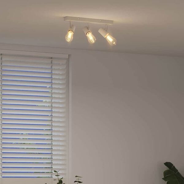 vidaXL Spot de plafond Blanc 38 x 6,5 x 11,5 cm M&eacute;tal