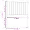 vidaXL T&ecirc;te de lit de remplacement m&eacute;tal noir 75 cm