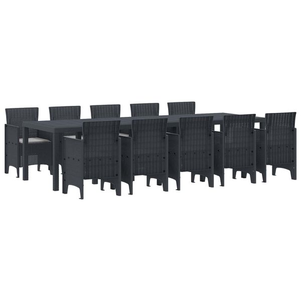 vidaXL Ensemble de salle &agrave; manger de jardin avec coussins 11 pcs