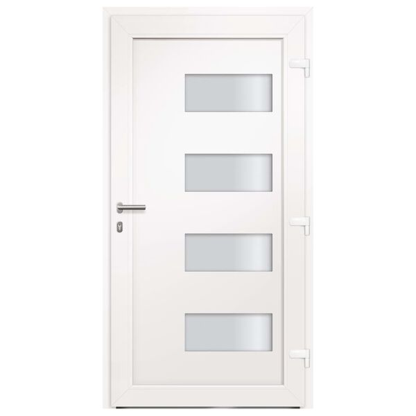 vidaXL Porte d'entr&eacute;e Aluminium et PVC Anthracite 100x210 cm