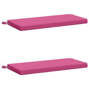 vidaXL Coussins de banc 2 pi&egrave;ces SOEST 2 pc 100 % polyester Rose