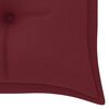 vidaXL Banc de jardin avec coussin rouge 150 cm Bois de teck massif