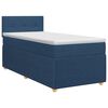 vidaXL Lit boxspring avec matelas Bleu 90 x 190 cm Tissu