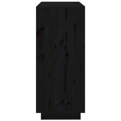 vidaXL Buffet Noir 70x34x80 cm Bois massif de pin