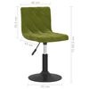vidaXL Tabouret de bar Vert clair Velours