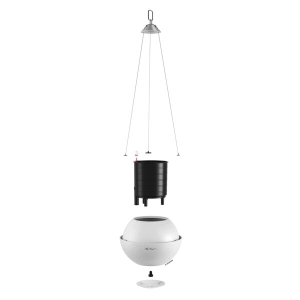 LECHUZA Jardini&egrave;re suspendue BOLA Color 23 ALL-IN-ONE Blanc
