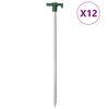 vidaXL Piquets de tente 12 pcs 25 cm 7 mm acier galvanis&eacute; et PP