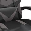 vidaXL Chaise de jeu Noir et gris Similicuir