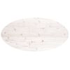 vidaXL Dessus de table blanc 100x50x2,5 cm bois de pin massif ovale