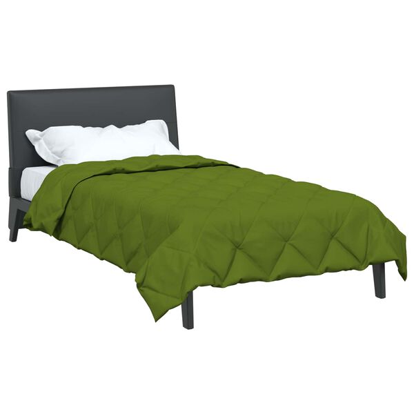 vidaXL Duvet complet toute l'ann&eacute;e Vert 200 x 140 cm Microfibre