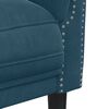 vidaXL Fauteuil bleu velours
