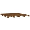 vidaXL Cadre de lit Marron miel 120x190cm Bois pin massif Petit Double